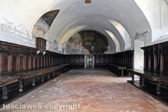 Monastero di santa Rosa - Lavori agli affreschi nel refettorio