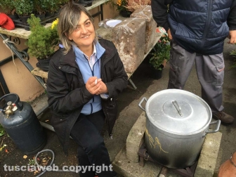 Antonella Salimbeni al frantoio di Tobia