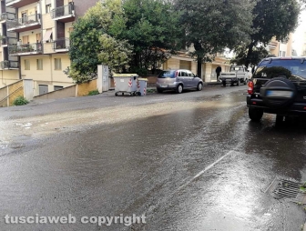 Perdita d'acqua a via Treviso