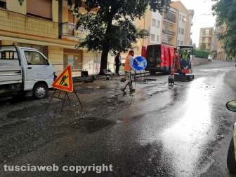 Perdita d'acqua a via Treviso
