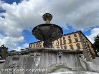 Piazza della Rocca - Una tipica fontana viterbese senza acqua