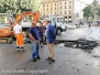 Piazza della Rocca allagata, i lavori