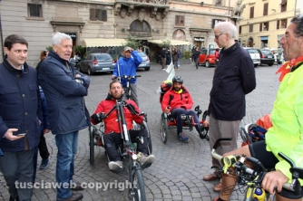 Pietro Scidurlo a Viterbo in hand-bike
