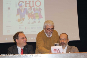 Viterbo - Il Pinocchio di Collodi regalato alle scuole elementari - Donate 3000 copie - La presentazione all'Unitus - Stefano Ubertini, Carlo Galeotti e Giorgio Nisini