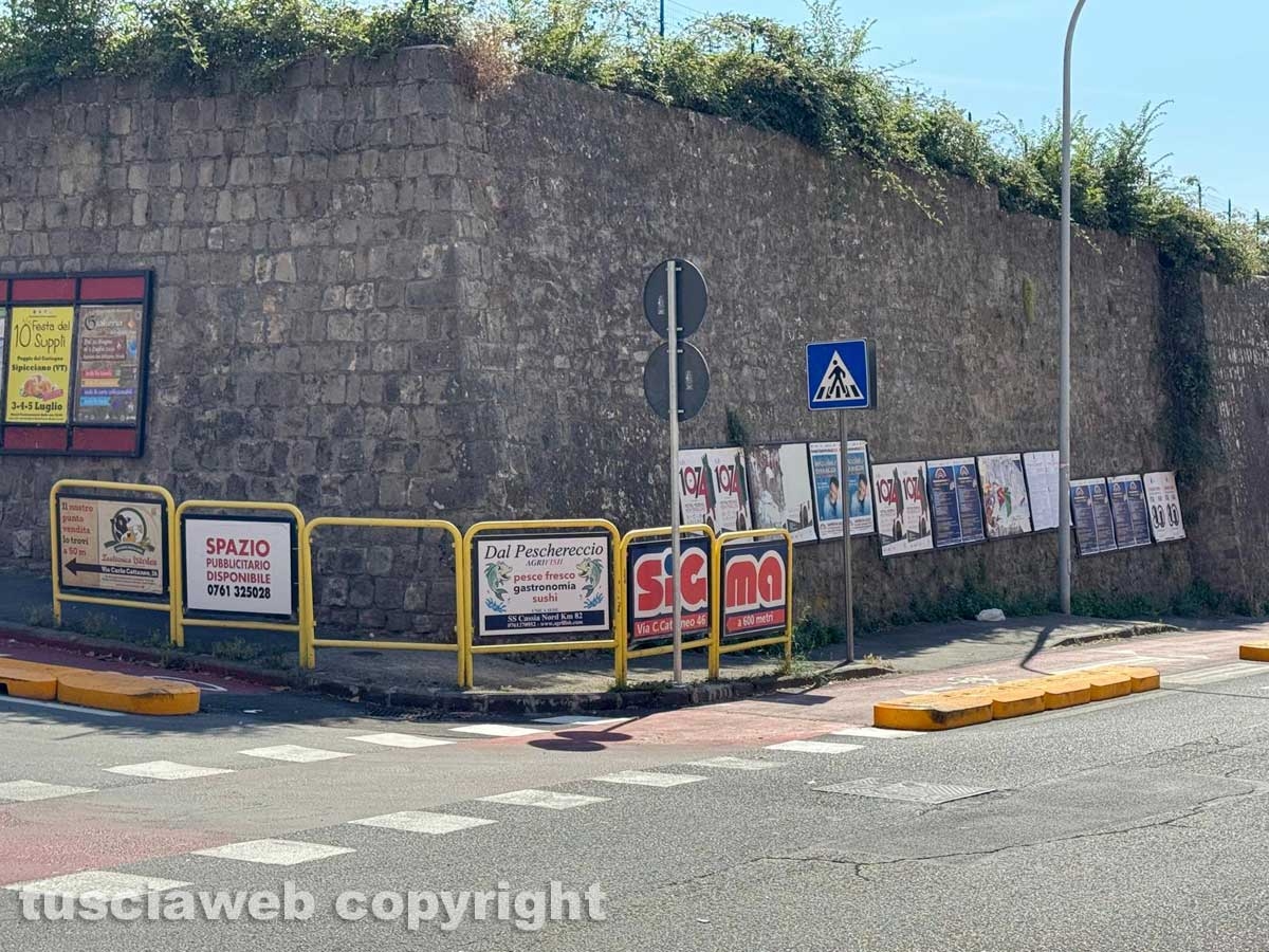 Viterbo - La pista ciclabile in via della Pila