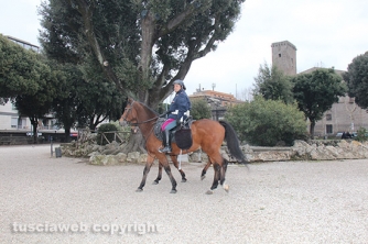 Poliziotti a cavallo a Pratogiardino