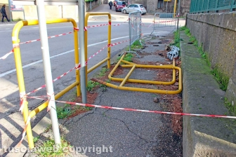 Viterbo - Le transenne al semaforo di Porta Romana