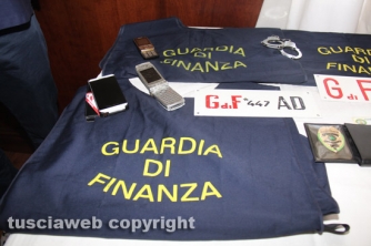 Rapina in banca a Bassano Romano - Il materiale sequestrato
