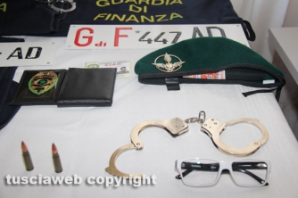 Rapina in banca a Bassano Romano - Il materiale sequestrato