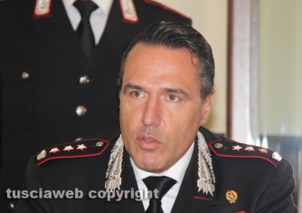 Rapina in banca a Bassano Romano - Il comandante provinciale dei carabinieri, colonnello Mauro Conte