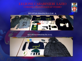 Rapina in banca a Bassano Romano - Il materiale sequestrato