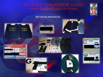 Rapina in banca a Bassano Romano - Il materiale sequestrato