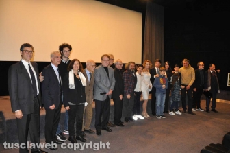 Roma - Giuseppe Conte e la troupe del film Ci alzeremo all'alba