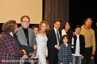 Roma - Giuseppe Conte e la troupe del film Ci alzeremo all'alba