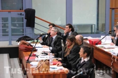 L\'aula traboccante di avvocati