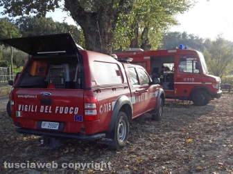 Montefiascone - Ragazzo scomparso - Le ricerche dei vigili del fuoco