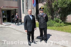 Il capo della squadra mobile Fabio Zampaglione e il maggiore dei carabinieri di Montefiascone Alessio Papa