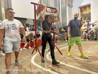 Viterbo - Prove di recupero di portata dei Facchini di Santa Rosa