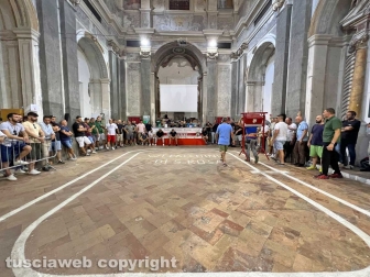 Viterbo - Prove di recupero di portata dei Facchini di Santa Rosa