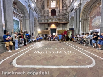 Viterbo - Prove di recupero di portata dei Facchini di Santa Rosa