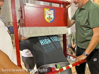 Viterbo - Prove di recupero di portata dei Facchini di Santa Rosa