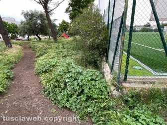 Viterbo - Quartiere Pilastro - Il giardino in fondo a via Bruno Buozzi