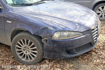 Soriano nel Cimino - Rapina alla gioielleria Bracci, l'auto della fuga