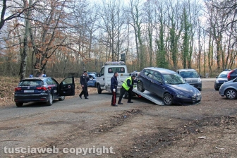 Soriano nel Cimino - Rapina alla gioielleria Bracci, l'auto della fuga