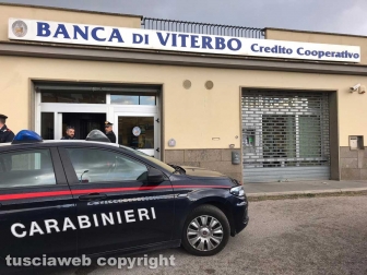 Viterbo - Rapina in banca a Villanova - L'intervento dei carabinieri