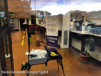 Viterbo - Rapina in banca a Villanova - L'intervento dei carabinieri