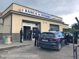 Viterbo - Rapina in banca a Villanova - L'intervento dei carabinieri