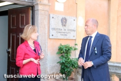 Vetralla - Tarquinia - Pistola in pugno rapinano supermercato - Il vicequestore aggiunto della polizia di Tarquinia Gina Cordella e il capo della squadra mobile Fabio Zampaglione