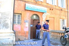 Vetralla - Tarquinia - Pistola in pugno rapinano supermercato - Il commissariato di Tarquinia in piazza Matteotti
