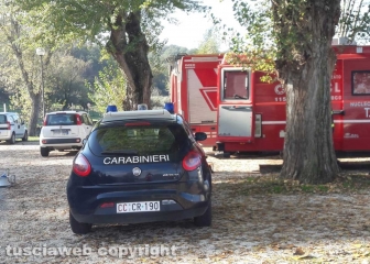 Lago di Bolsena - Le ricerche del disperso - I vigili del fuoco e i carabinieri