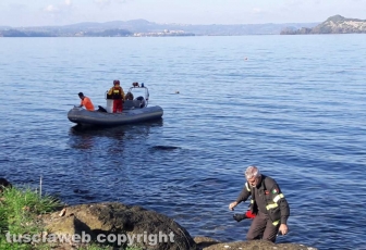 Lago di Bolsena - Le ricerche del disperso - I vigili del fuoco