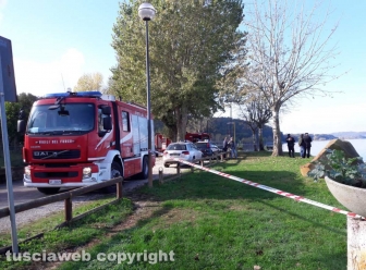 Lago di Bolsena - Le ricerche del disperso - I vigili del fuoco