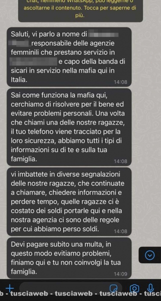 Teste mozzate in chat, richieste di soldi e minacce