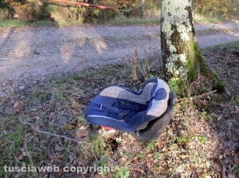 Rifiuti abbandonati tra Orte e Vasanello