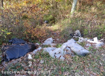 Rifiuti abbandonati tra Orte e Vasanello
