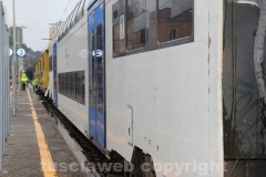 Rimosso il treno deragliato