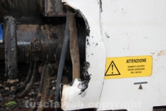 Rimosso il treno deragliato