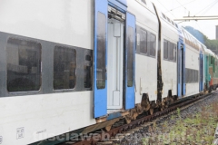 Rimosso il treno deragliato