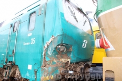 Rimosso il treno deragliato