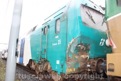 Rimosso il treno deragliato