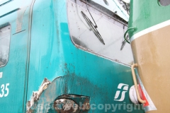 Rimosso il treno deragliato