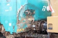 Rimosso il treno deragliato