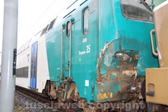 Rimosso il treno deragliato