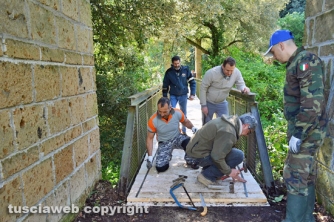 Castel D\'Asso - Riparato il ponte sull\'Urcionio