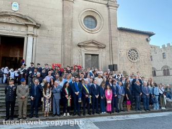 Viterbo - La traslazione del corpo incorrotto di Santa Rosa per le vie della città - Le autorità cittadine
