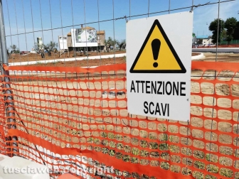 Viterbo - I lavori alla rotatoria sulla Cassia a San Lazzaro